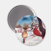 Winters Serenity Kardinaal Magnet (Voorkant / Achterkant)