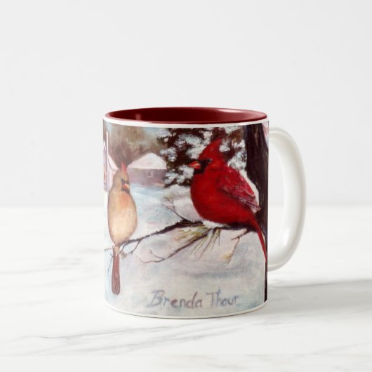 Winters Serenity Kardinaal Omslag rond Mok (Voorkant rechts)