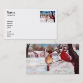 Winters Serenity Kardinale Visitekaartjes (Voorkant / Achterkant)