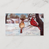 Winters Serenity Kardinale Visitekaartjes (Achterkant)