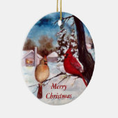 Winters Serenity kerstversiering Keramisch Ornament (Rechts)