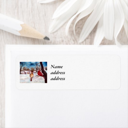 Winters Serenity Return-adreslabel Etiket (Insitu)