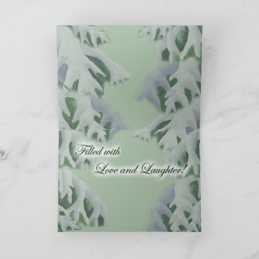 Winter's Silent Steps Yule / Christmas Card Kaart (Binnen)