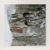 Winters sleerit legpuzzel (Horizontaal)