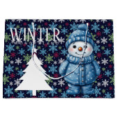 Winters sneeuwman  groot cadeauzakje (Voorkant)