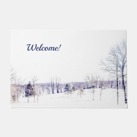 Winters sneeuwsfeer - Welkom - Deurmat (Voorkant)