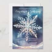 Winter's Sneeuwvlok Elegantie Kerstfeest Kaart (Voorkant)