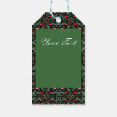 Winters Sneeuwvlokken, Poinsettia's, Kardinalen Cadeaulabel (Achterkant)