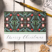 Winters Sneeuwvlokken, Poinsettia's, Kardinalen Kaart