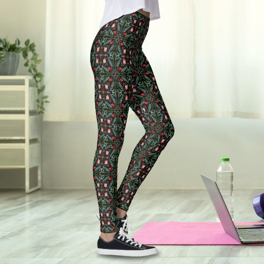 Winters Sneeuwvlokken, Poinsettia's, Kardinalen Leggings