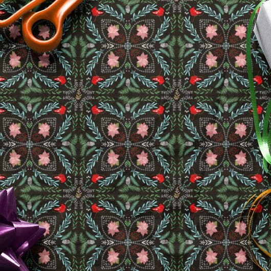 Winters Sneeuwvlokken, Poinsettia's, Kardinalen Tissuepapier