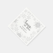 Winters Sneeuwvlokken Sneeuw in Love Bruidsmeisje  Servet (Hoek)