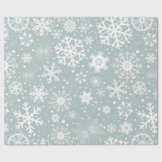 Winters Snowflakes Cadeaupapier (Vlak)