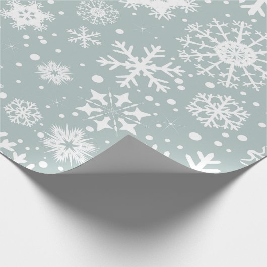 Winters Snowflakes Cadeaupapier (Hoek)
