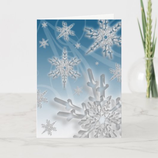Winters Snowflakes kerstFeestdagen - Ontwerp Feestdagen Kaart (Voorkant)