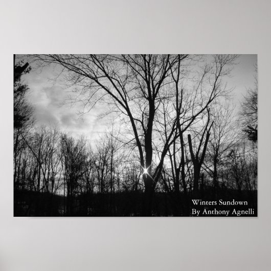 Winters Sundown Poster (Voorkant)