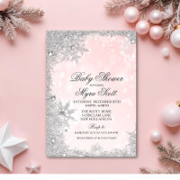 Winters vakantie baby shower uitnodiging