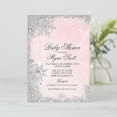 Winters vakantie baby shower uitnodiging (Staand voorkant)