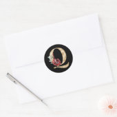 Winters vakantie initiaal sticker letter Q (Envelop)