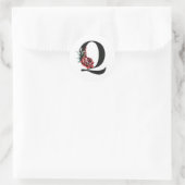 Winters vakantie initiaal sticker letter Q (Tas)