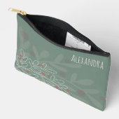 Winters vakantie mistletoe gepersonaliseerde naam etui (Open)