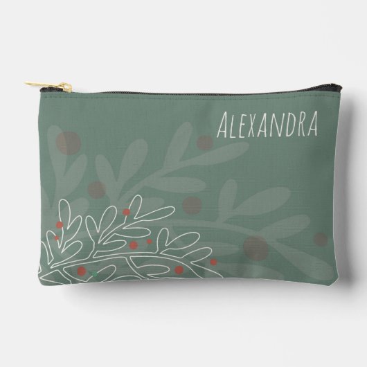 Winters vakantie mistletoe gepersonaliseerde naam etui (Voorkant)