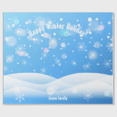 Winters vakantie sneeuwvlokken wensen XMAS Persoon Cadeaupapier (Vlak)