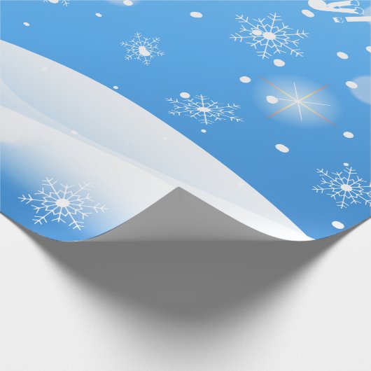 Winters vakantie sneeuwvlokken wensen XMAS Persoon Cadeaupapier (Hoek)