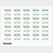 Winters vakantielandschap schoonheid vierkante sticker (Vel)