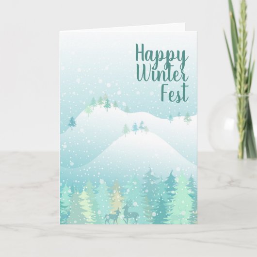 Winters vakanties feestdagen kaart (Voorkant)