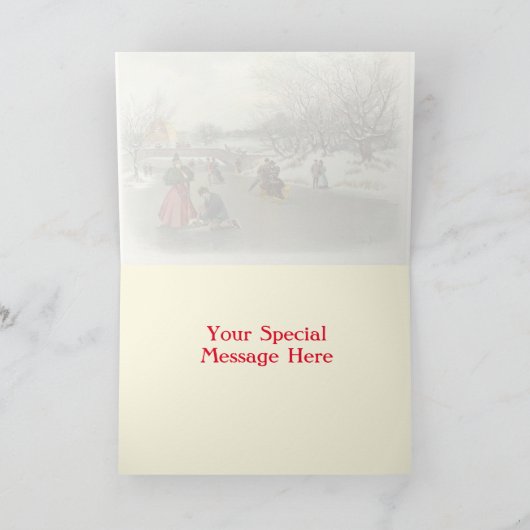 Winter's vreugde in Central Park Kaart (Binnen)