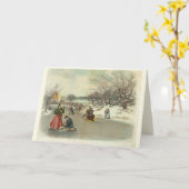 Winter's vreugde in Central Park Kaart (Gele Bloem)