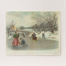 Winter's vreugde in Central Park Legpuzzel