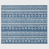 Winter's Whisper Blue Cadeaupapier (Vlak)