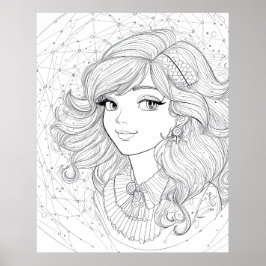 Winter's Whisper: Een portret van Whimsy Poster