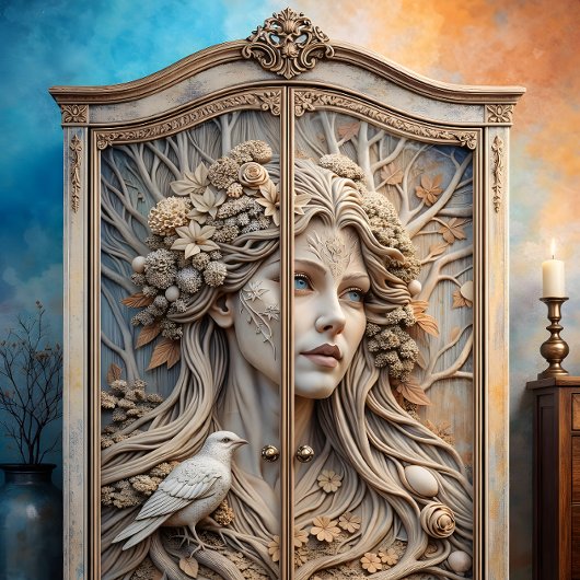 Winter's Whisper Ethische Godin Decoupage Tissuepapier