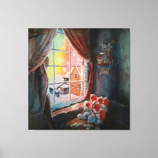 Winter's Whispers - Sneeuwgebonden Serenity Art Pr Canvas Afdruk (Voorkant)