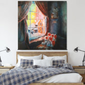 Winter's Whispers - Sneeuwgebonden Serenity Art Pr Canvas Afdruk (Insitu (Slaapkamer))