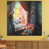 Winter's Whispers - Sneeuwgebonden Serenity Art Pr Canvas Afdruk (Insitu (Woonkamer))