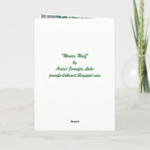 Winters Wolf Wenskaart Feestdagen Kaart (Achterkant)