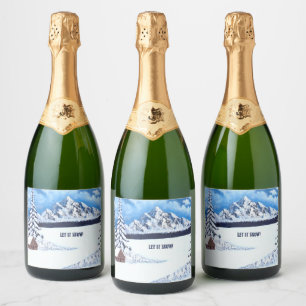 Winters Wonder Sparkling Wine Fleslabels Wijnetiket