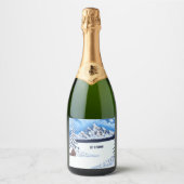 Winters Wonder Sparkling Wine Fleslabels Wijnetiket (Voorkant)