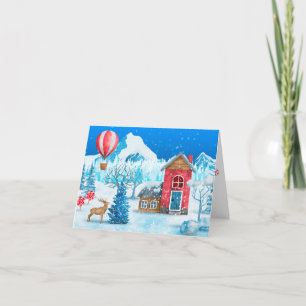 Winters wonderland feestdagen kaart