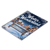 Winters wonderland – Gepersonaliseerd besneeuwd do Notitieboek (Linkerzijde)