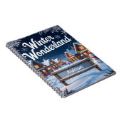 Winters wonderland – Persoonlijk dorp in de sneeuw Notitieboek (Rechterzijde)