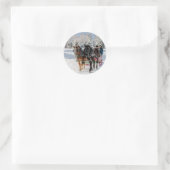 Winter's Wonderland Ronde Sticker (Tas)