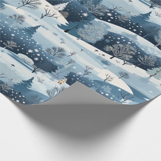 Winter's Wonderland Scene Cadeaupapier (Hoek)