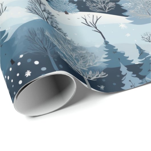 Winter's Wonderland Scene Cadeaupapier (Rol Hoek)