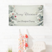 Winters wonderland, Sneeuw van lichtslingers Spandoek (Insitu)
