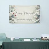 Winters wonderland, Sneeuw van lichtslingers Spandoek (Beurs)